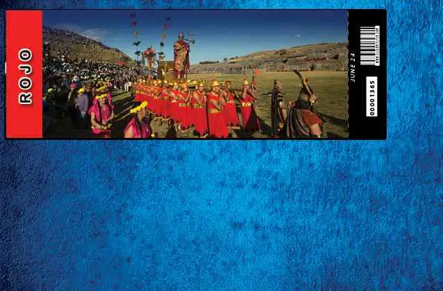 Boleto Inti Raymi 2025. Sección roja